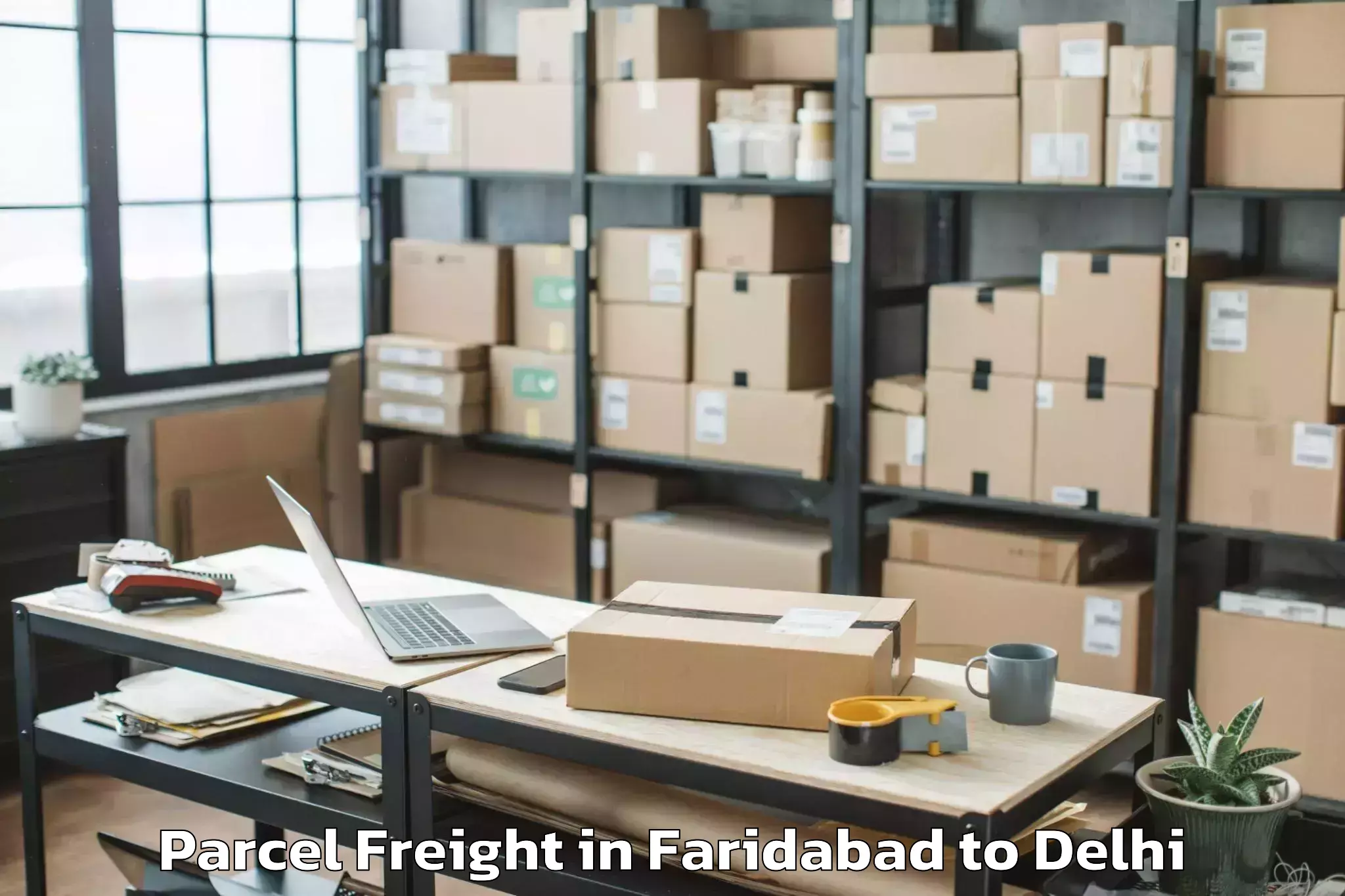 Discover Faridabad to Parsvnath Mall Inderlok Parcel Freight